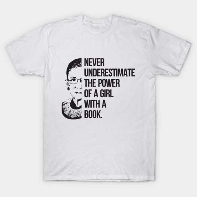 Ruth Bader Ginsberg T-Shirt by Library Of Chapters